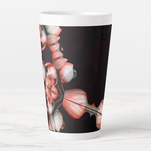 "Wit hart in zwart van de zon" Latte Mok (Voorkant)