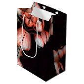 "Wit hart in zwart van de zon" Medium Cadeauzakje (Voorkant Gekanteld)