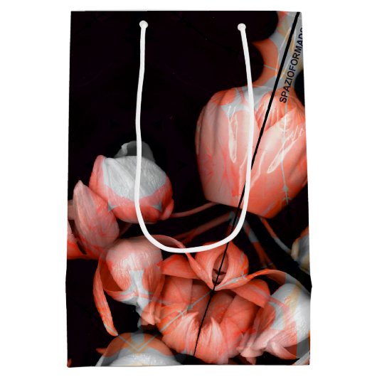 "Wit hart in zwart van de zon" Medium Cadeauzakje (Achterkant)