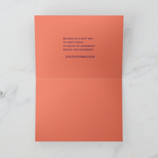 "Wit hart in zwart van de zon" & Stilte Kaart (Binnen)