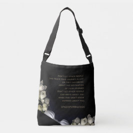 "Wit hart in zwart van maan" & Reis Crossbody Tas