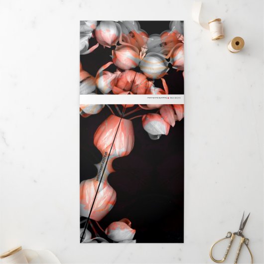 "Wit hart in zwart van zon" & Tijd Drieluik Wenskaart (Buitenkant)