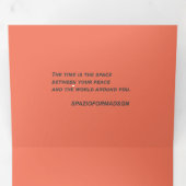 "Wit hart in zwart van zon" & Tijd Drieluik Wenskaart (Binnenzijde eerst)