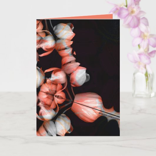 "Wit hart in zwart van zon" & Tijd Kaart (Orchidee)