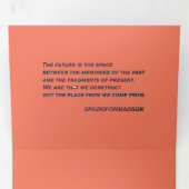 "Wit hart in zwart van zon" & Toekomst Drieluik Wenskaart (Binnenzijde eerst)