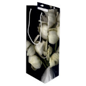 "Wit hart in zwart" Wijn Cadeautas (Voorkant Gekanteld)