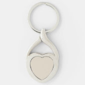 Wit Hart Metalen Sleutelhanger (Voorkant)
