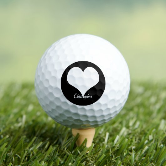 Wit Hart Ontwerp Persoonlijk Golfballen (Insitu Shirt)