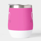 Wit hart op Hot Pink Monogram (Rechts)