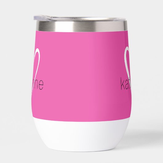 Wit hart op Hot Pink Monogram (Rechts)