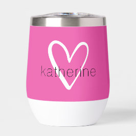 Wit hart op Hot Pink Monogram