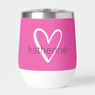 Wit hart op Hot Pink Monogram