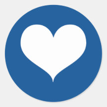 Wit hart op kobaltblauwe achtergrond