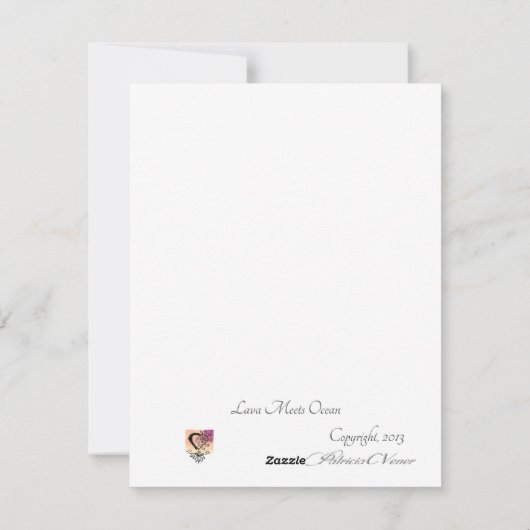 Wit hart op rode  platte Valentijn Feestdagenkaart (Achterkant)