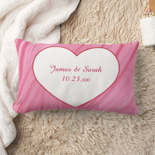 Wit hart op roze rode blends gepersonaliseerd kuss kussen (Deken)