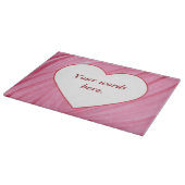 Wit hart op roze rode blends Snijplank (Hoek)