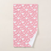 Wit Hart Patroon Op Roze Bad Handdoek (Handdoek)