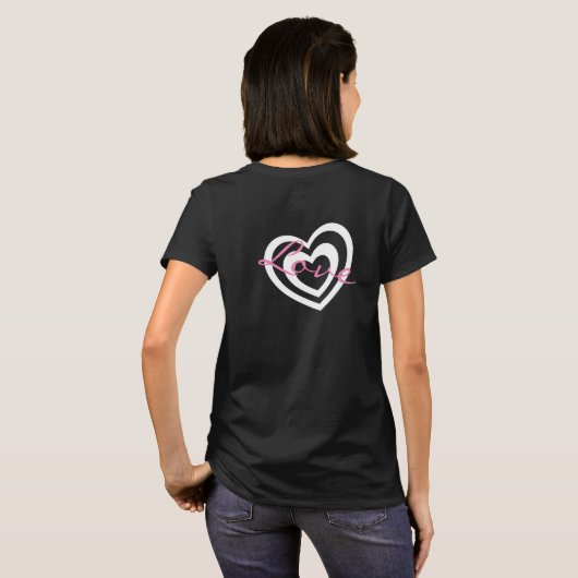 Wit hart t-shirt (Achterkant volledig)