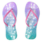 Wit hart teenslippers (Voetbed)