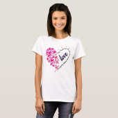 Wit Hart Vorm Vrouwen T-shirt (Voorkant volledig)