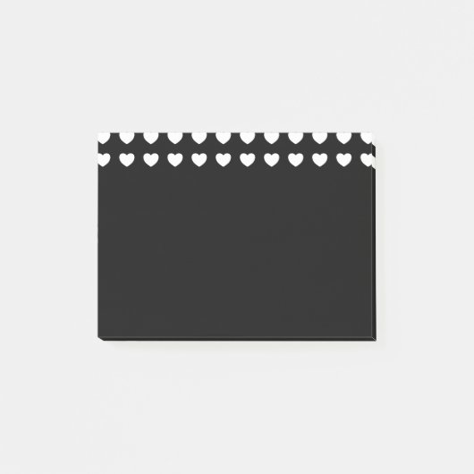 Wit-hartpatroon Aangepaste kleur Post-it® Notes (Voorkant)