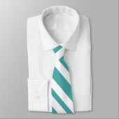 Wit & Helder Blauw Gestreepte Mannen Stropdas (Gebonden)