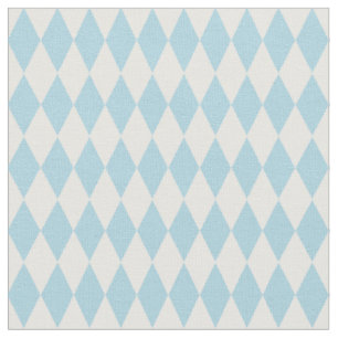 Wit & Hemelblauw Harlequin Diamonds Stof