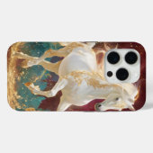 Wit hengst goud fantasie ontwerp Case-Mate iPhone case (Achterkant (horizontaal))
