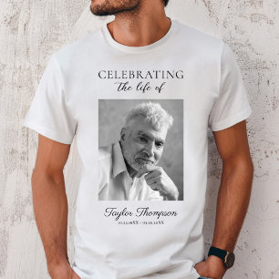 Wit herdenkings T-shirt met foto