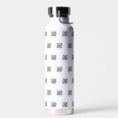 Wit Herhalend Zakelijk Logo Waterfles (Links)