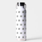 Wit Herhalend Zakelijk Logo Waterfles (Voorkant)
