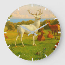 Wit hert in open veld natuur wildleven 