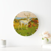 Wit hert in open veld natuur wildlife  grote klok (Huis)