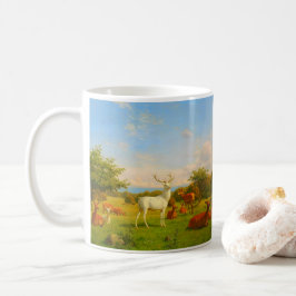 Wit hert in open veld natuur wildlife  koffiemok