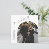 Wit Het is een Prachtig leven Christmas Arch Foto Feestdagenkaart (Staand voorkant)