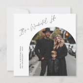 Wit Het is een Prachtig leven Christmas Arch Foto Feestdagenkaart (Voorkant)