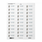 Wit Hondsdraf Vlinder Wonder Retouradres Etiket (Full Sheet)