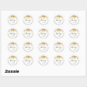Wit Honing Label Gouden Drips en Decoratief Letter (Vel)