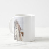 Wit hoofdschot van IJslands paard Koffiemok (Voorkant links)