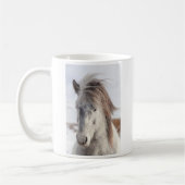 Wit hoofdschot van IJslands paard Koffiemok (Links)