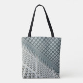 Wit hoogstijgend commercieel gebouw tote bag (Achterkant)