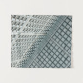 Wit hoogstijgend commercieel gebouw wandkleed (Voorkant (horizontaal))