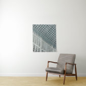 Wit hoogstijgend commercieel gebouw wandkleed (In situ)