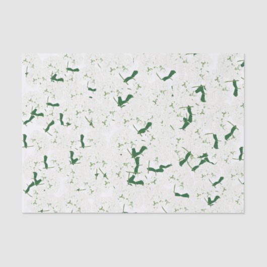 Wit hortensia's tissuepapier (Voorkant)