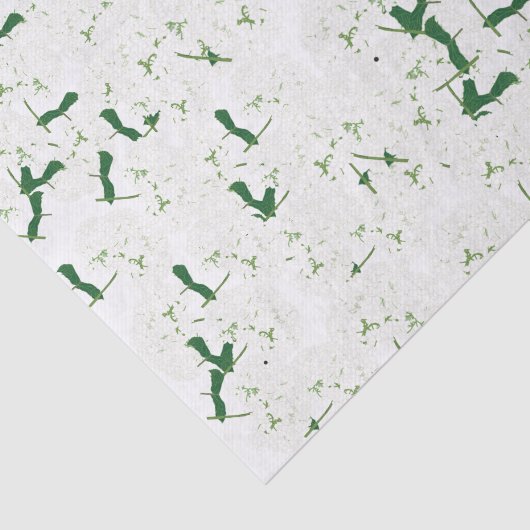 Wit hortensia's tissuepapier (Detail)