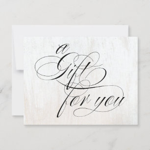 Wit-houkalligrafie Cadeaubon