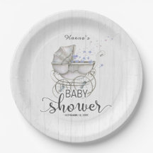 Wit Hout &  Carriage Boy Baby shower