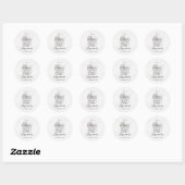 Wit Hout &  Carriage Meisje Baby shower Ronde Sticker (Vel)