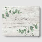wit hout eucalyptus rustig eenvoudig gastenboek (Achterkant)