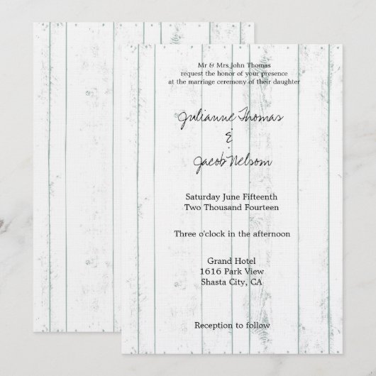 wit hout kaart (Voorkant / Achterkant)